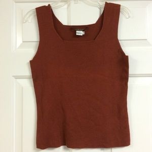 Peruvian Connection Pima Cotton Burnt Orange Red Tank Medium